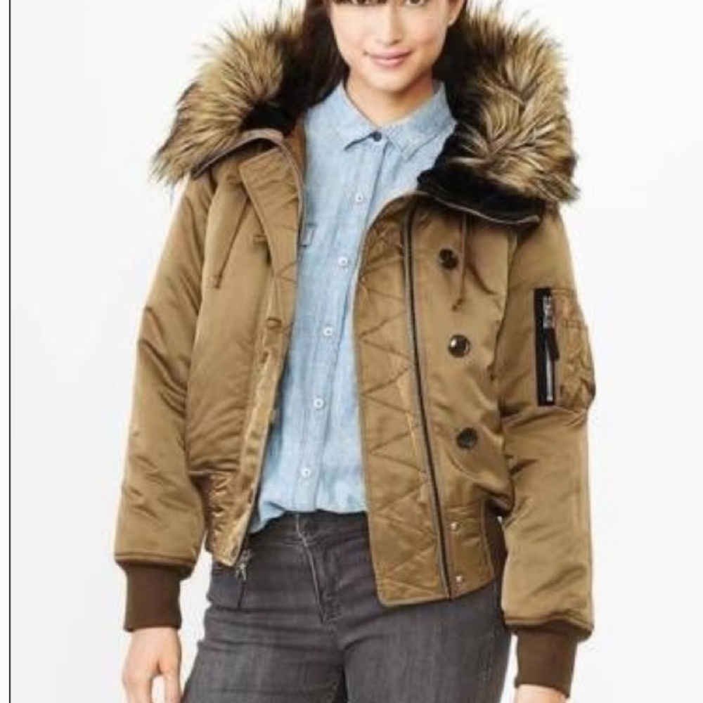 Brown heavy duty bomber style jacket